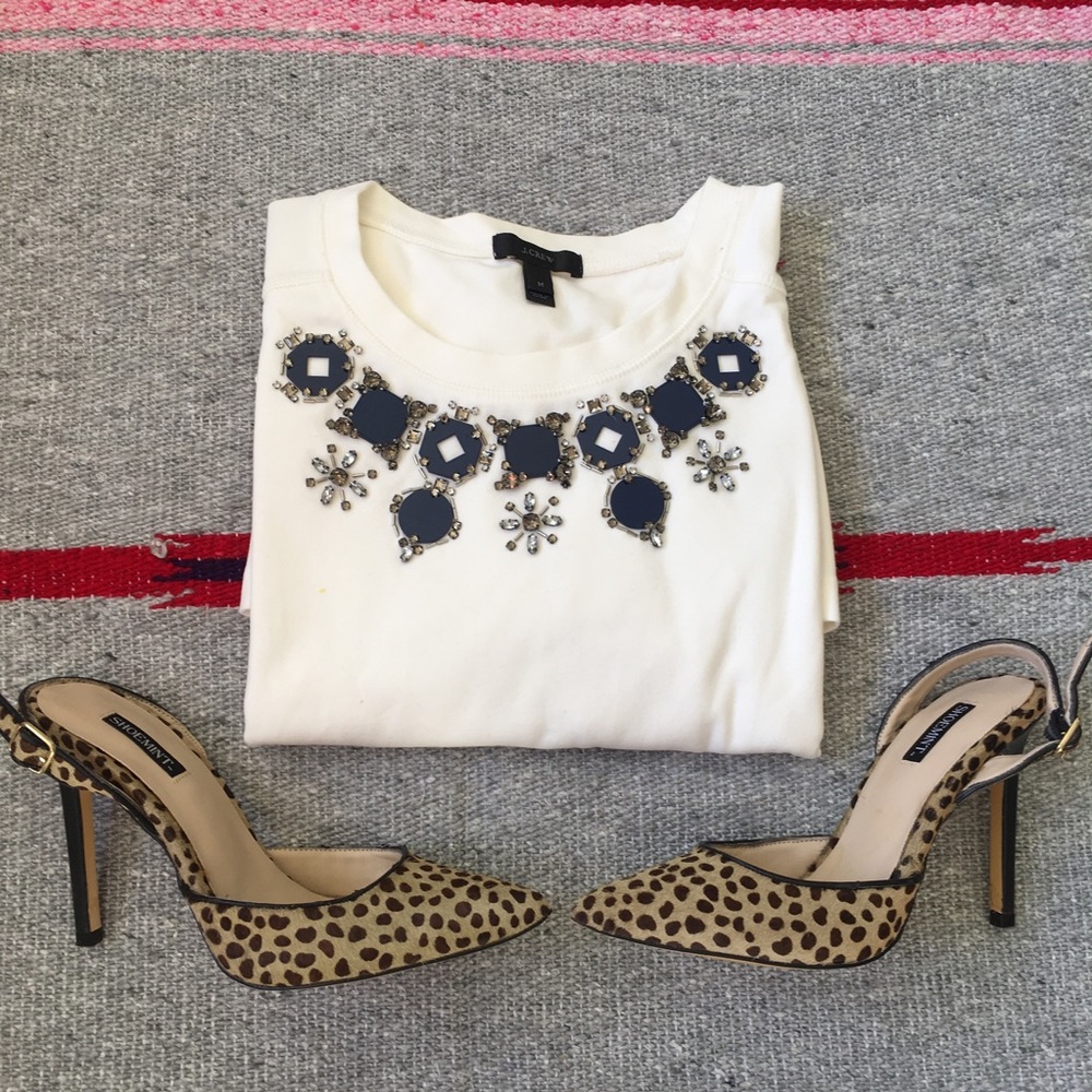 J. CREW | JEWELED TOP